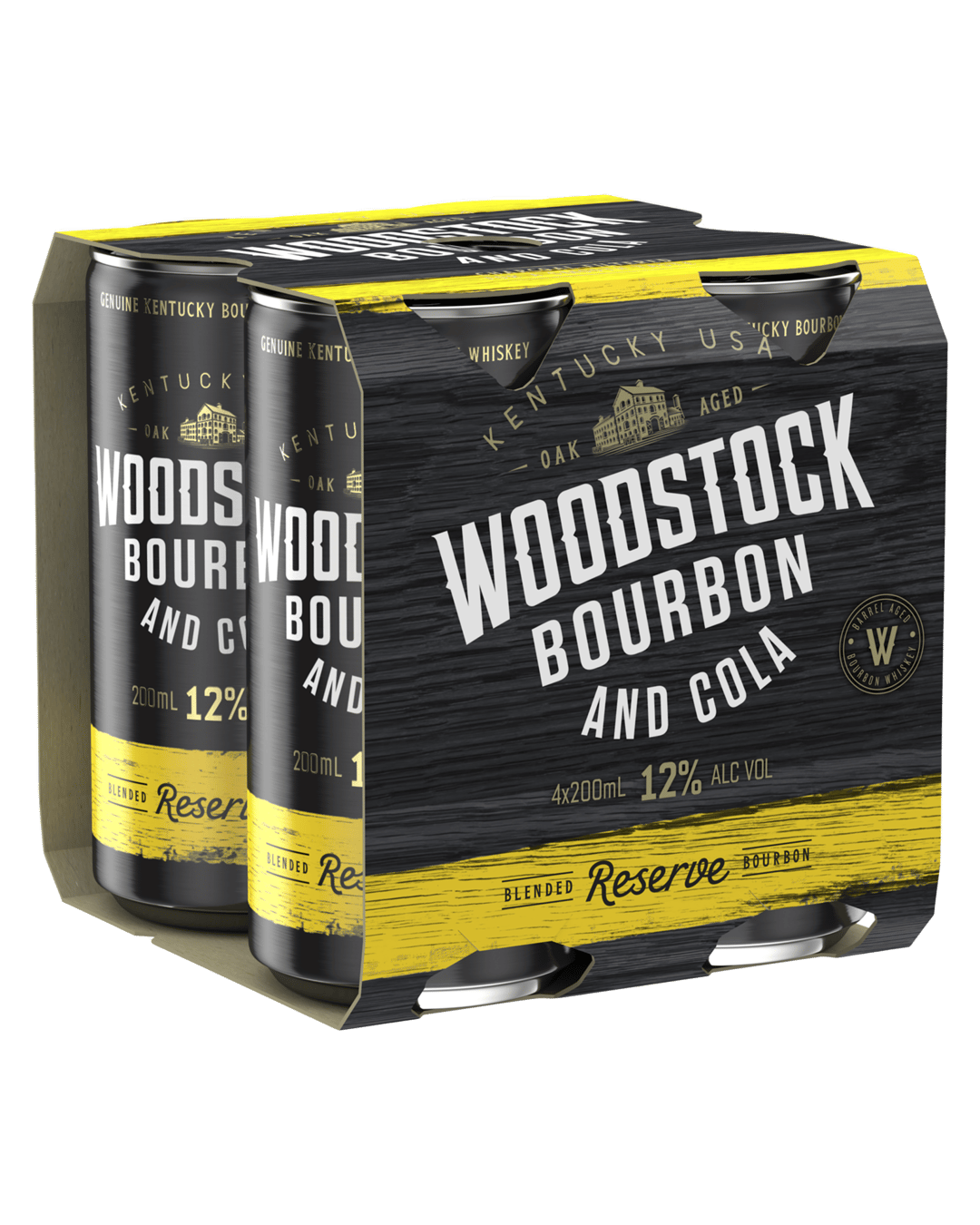 Woodstock Bourbon & Cola 12% Cans 4x200mL