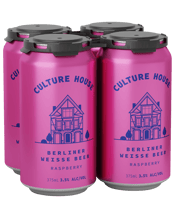 Culture House Raspberry Berliner Weisse Bier 375ml  4 Pack