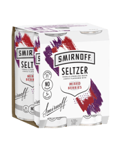 Smirnoff Seltzer Mix Berry Cans 250ml  4 Pack