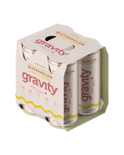 Gravity Seltzer Co. Watermelon & Salty Lemon Alcoholic Seltzer 330ml  4 Pack