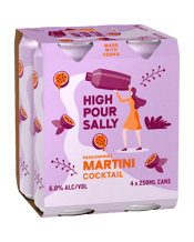 High Pour Sally Passionfruit Martini Can 250ml  4 Pack