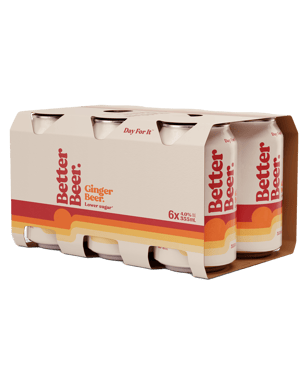 Better Beer Ginger Beer Cans 355ml  6 Pack
