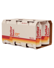 Better Beer Ginger Beer Cans 355ml  6 Pack