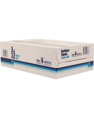 Better Beer Zero Alcohol Cans 355ml  24 Case