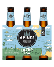 4 Pines Ultra Low Bottle 330ml  6 Pack