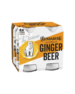 Bundaberg Alcoholic Ginger Beer Can 375ml  24 Case