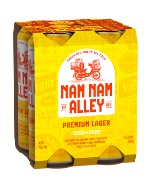 Nam Nam Alley Lager Can 500ml  4 Pack