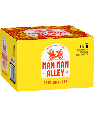 Nam Nam Alley Lager Can 500ml  16 Case
