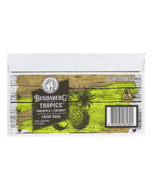 Bundaberg Tropics Coconut & Pineapple With Soda 330ml  24 Case
