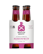 Bootleg Booch Passionfruit Alcoholic Kombucha 330ml  4 Pack