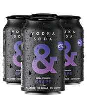 Ampersand Vodka Soda & Grape 6% Cans 330ml  4 Pack