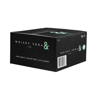 Ampersand Whisky & Soda Lime Extra Strength Cans 330ml  16 Case
