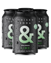 Ampersand Whisky & Soda Lime Extra Strength Cans 330ml  4 Pack