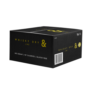 Ampersand Whisky & Dry Lime Extra Strength Cans 330ml  16 Case