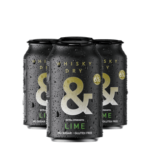 Ampersand Whisky & Dry Lime Extra Strength Cans 330ml  4 Pack