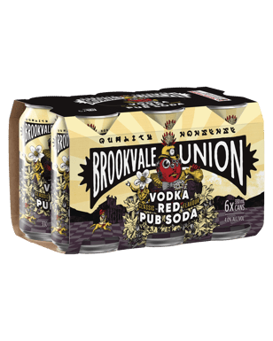 Brookvale Union Vodka Red Pub Soda Cans 330ml  6 Pack
