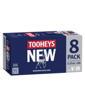 Tooheys New Lager Cans 375ml  8 Pack