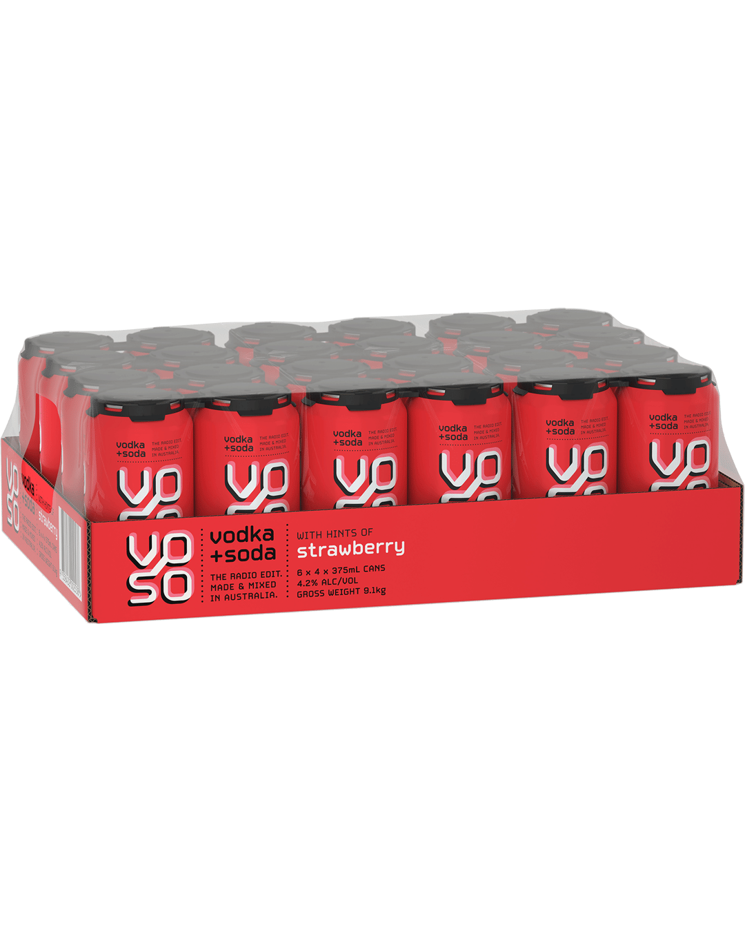 Buy Voso Flavoured Vodka And Soda Stawberry Can 375ml online with (same