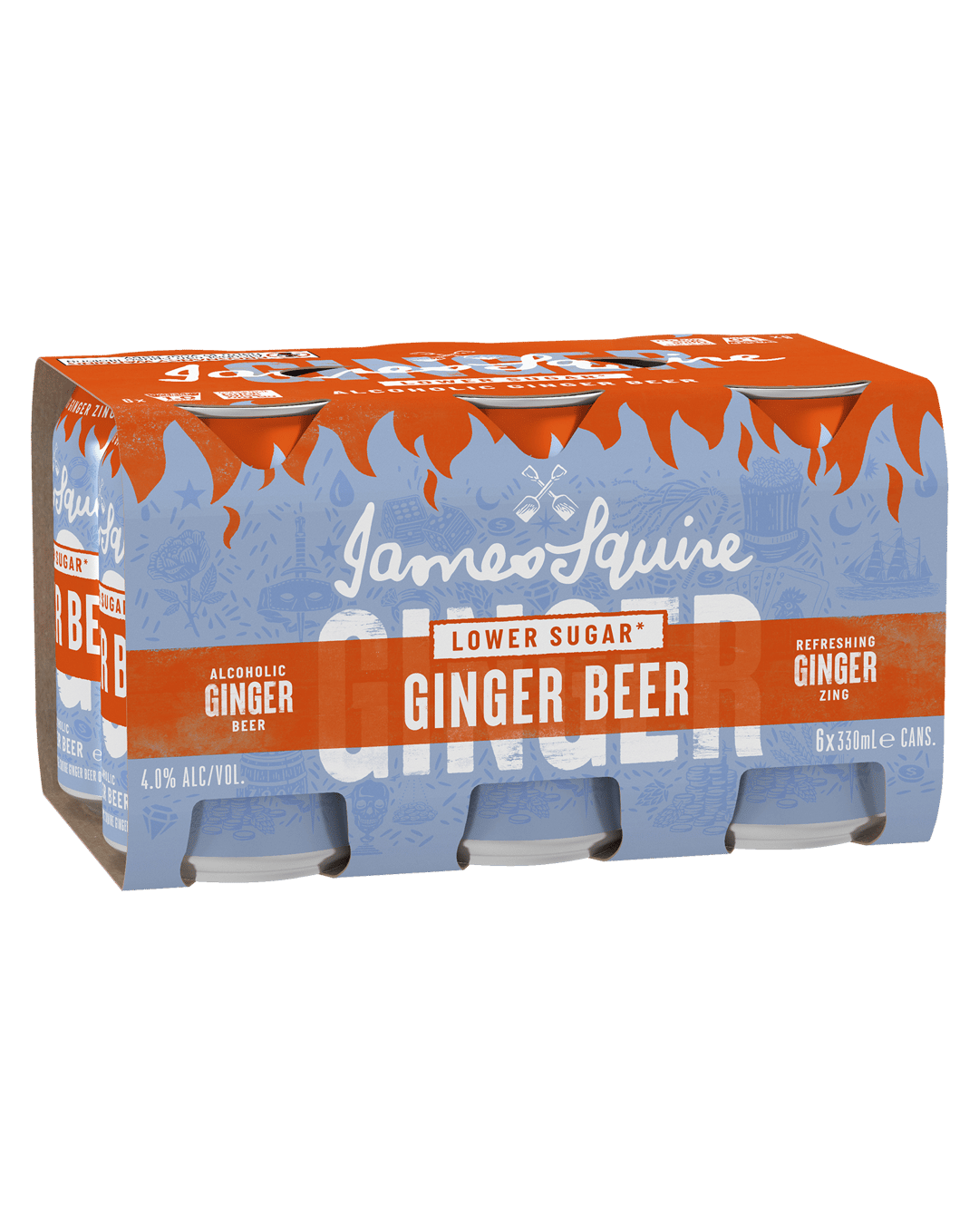 Buy James Squire Lower Sugar Ginger Beer Cans 330ml online with (same