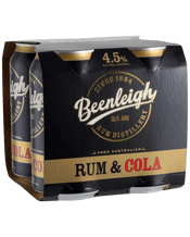 Beenleigh Rum & Cola 4.5% Cans 375ml  4 Pack