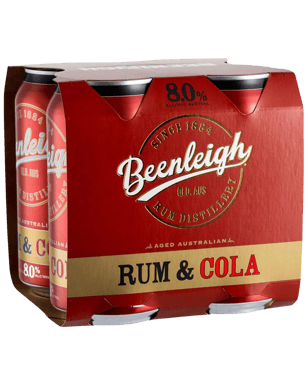 Beenleigh Rum & Cola 8% Cans 375ml  4 Pack