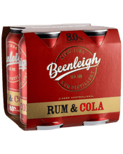 Beenleigh Rum & Cola 8% Cans 375ml  4 Pack