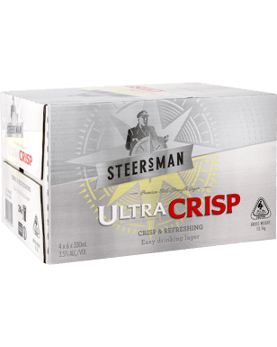 Steersman Ultra Crisp Beer 330ml  24 Case