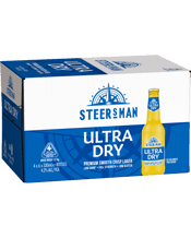 Steersman Ultra Dry Beer Bottles 330ml  24 Case