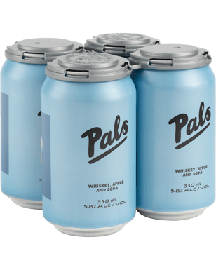 Pals Whiskey Apple & Soda Can 330ml  4 Pack