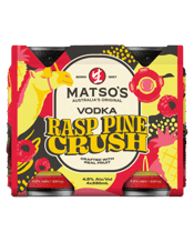 Matso's Vodka Rasp Pine Crush Cans 330ml  4 Pack