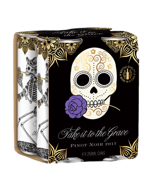 Take It To The Grave Pinot Noir Cans 250ml  4 Pack