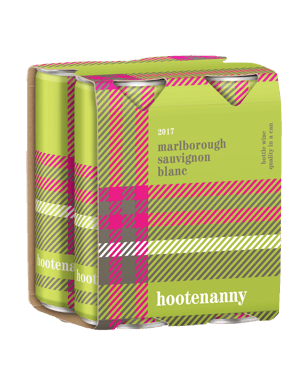 Hootenanny Marlborough Sauvignon Blanc Cans 250ml  4 Pack