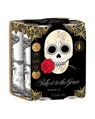 Take It To The Grave Shiraz Cans 250ml  4 Pack