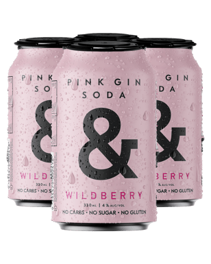 Ampersand Pink Gin Soda Cans 330ml  4 Pack