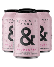 Ampersand Pink Gin Soda Cans 330ml  4 Pack