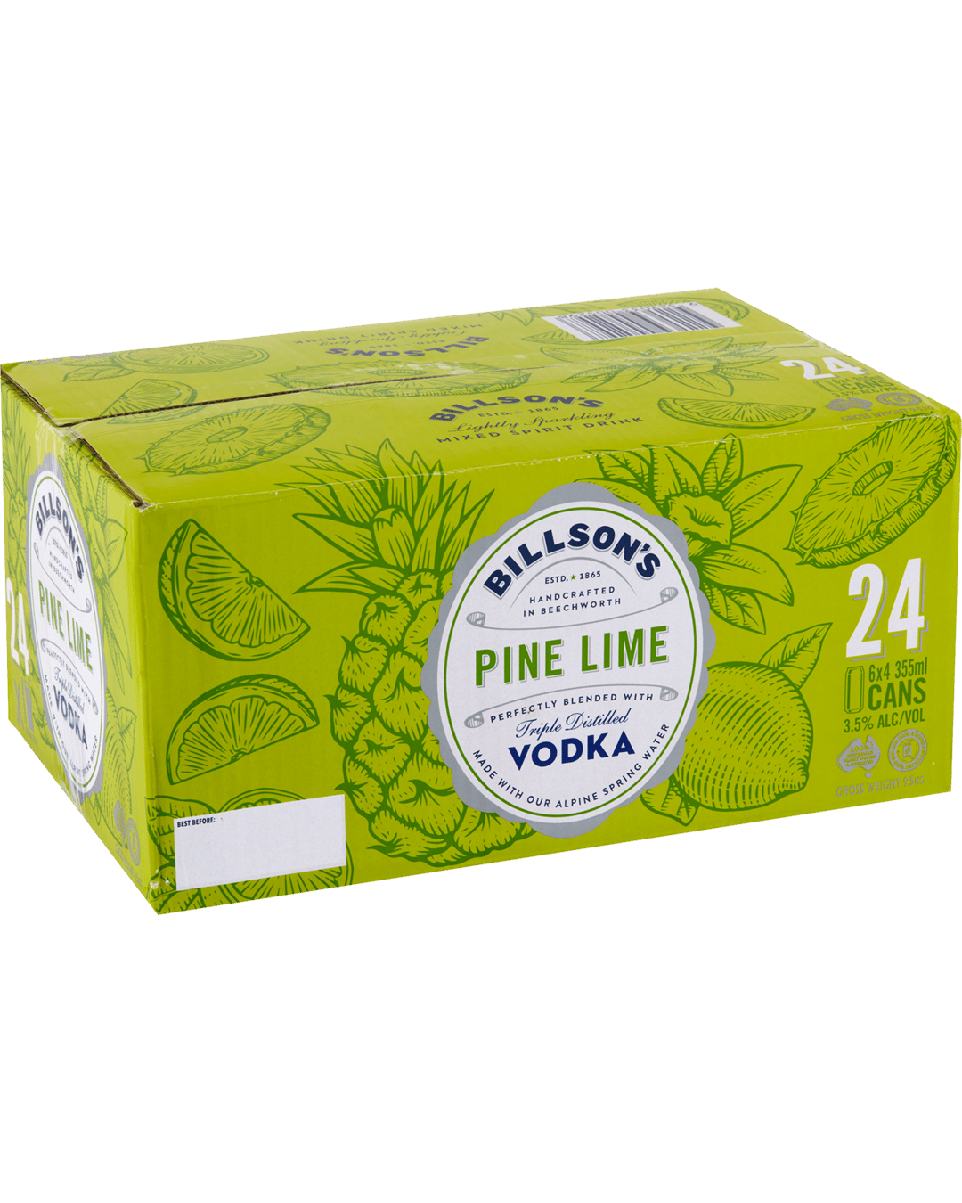 Buy Billsons Vodka & Pine Lime Cans 355ml online with (sameday FREE