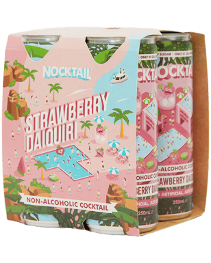 Nocktail Nocktail Non Alcoholic Strawberry Daquiri Cans 250  4 Pack