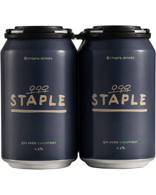 Staple Gin Soda & Cucumber Cans 330ml  4 Pack