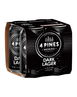 4 Pines Dark Lager Cans  375ml  4 Pack