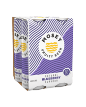 Mosey Blueberry Fruity Beer Cans 300ml  4 Pack