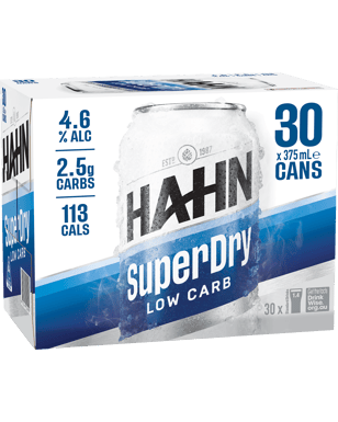 Hahn Super Dry Cans 375ml  30 Case