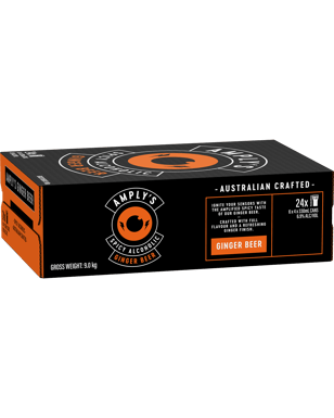 Amplys Ginger Beer Cans 330ml  24 Case
