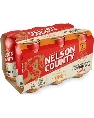 Nelson County Bourbon & Cola 3.5% Cans 375ml  6 Pack
