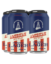 Green Beacon American Style Premium Lager Cans 375ml  4 Pack