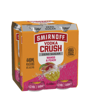 Smirnoff Crush Zero Sugar Mango Peach Cans 440ml  4 Pack