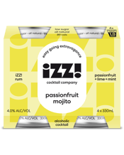 Izzi Cocktail Passionfruit Mojito Can 330ml  4 Pack