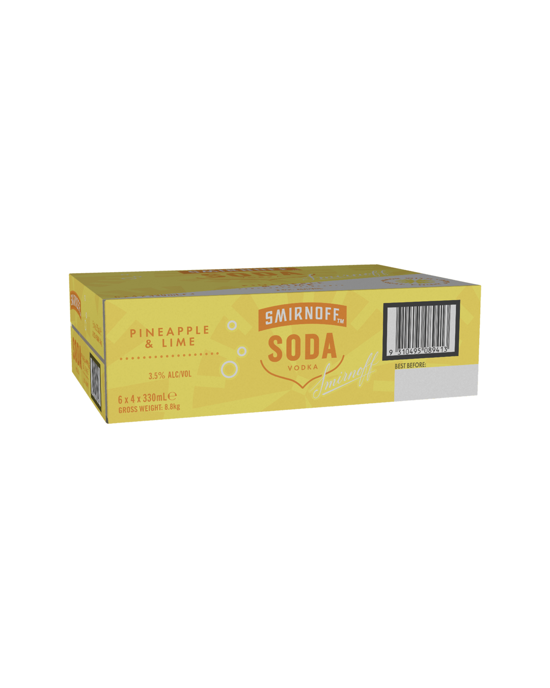 Buy Smirnoff Vodka Fruit Soda Peach & Lime Cans 330ml online with (same