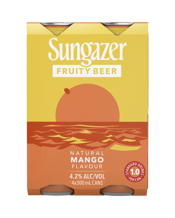Sungazer Fruity Beer Mango Cans 300ml  4 Pack