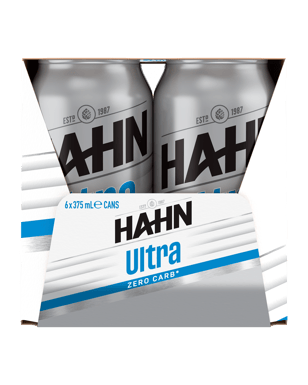 Hahn Ultra Zero Carb Can 375ml  6 Pack