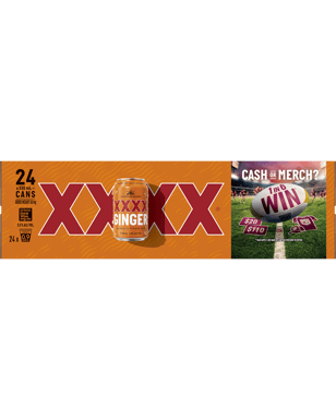 Xxxx Ginger Alcoholic Beer Cans 330ml  24 Case